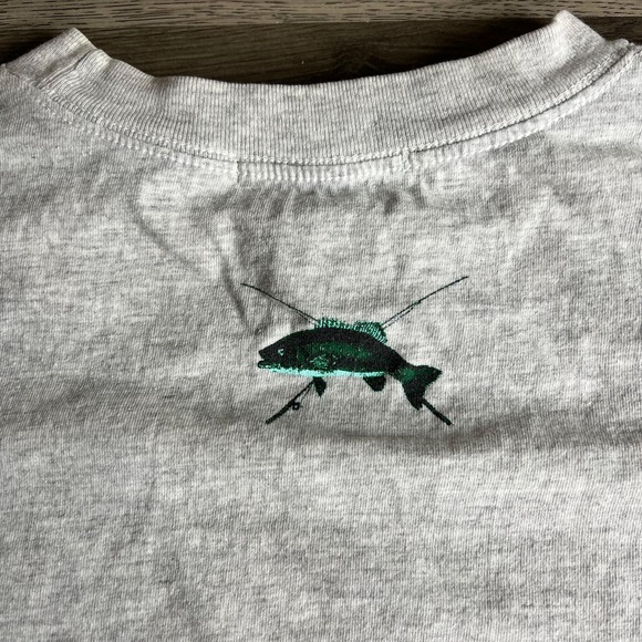 VTG Bugle Boy T Shirt Mens Large Wilderness Explorer‎ Canoe Lake Fishing 1990s - Picture 5 of 10